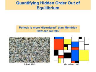  Pollock is more“disordered” than Mondrian. How can we tell?