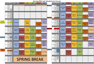 Spring 2024 Instructional Lab Schedule